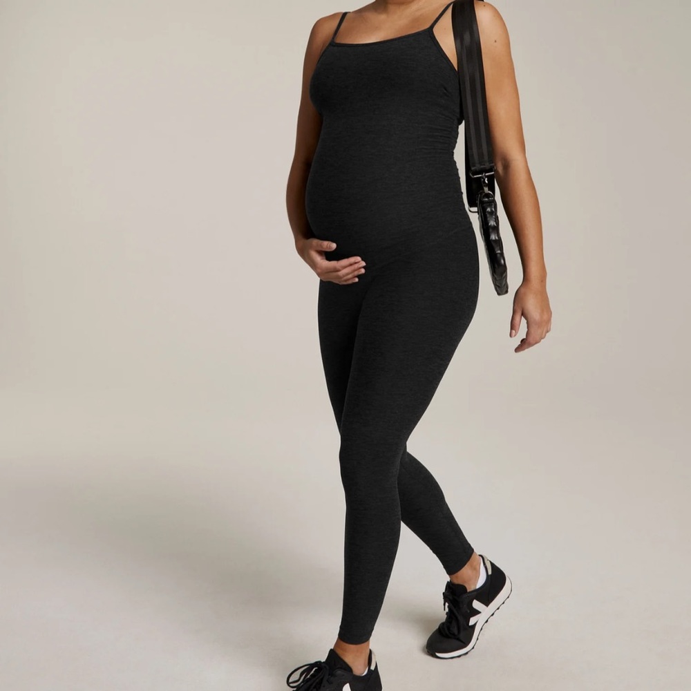 Beyond Yoga Beyond The Bump Spacedye Uplevel Maternity Jumpsuit size L EUC.